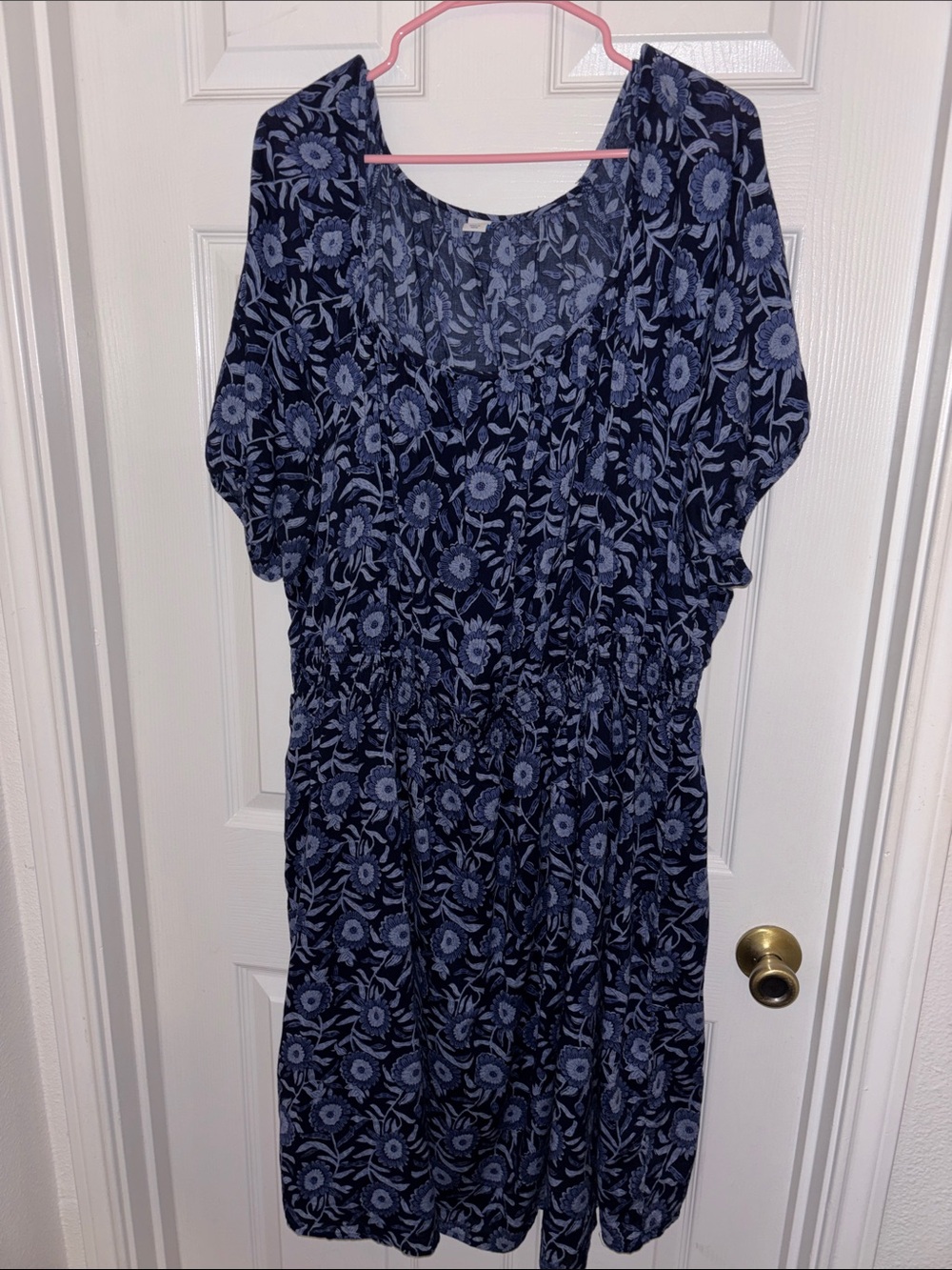 Old Navy Navy Blue Floral Midi Dress
